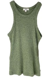 Agolde Green Sleeveless Tank Ribbed Knit