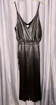 Shiny Silver Jumpsuit. Size: Small. Brand: Xhilaration