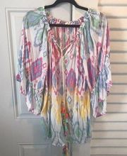 Surf Gypsy bell sleeve tassel swim cover up/short dress size medium