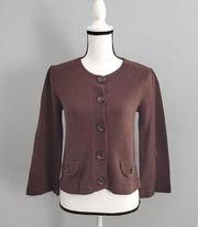 Michael Kors Brown Bell Sleeve Cardigan Size S