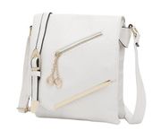 MKF Collection by Mia K. White Asymmetrical Jasmine Crossbody Bag