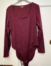 Old navy maroon bodysuit