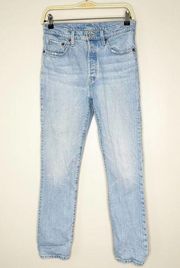 Levi Strauss & Co. Womens Jeans Straight Leg Button Fly Light Wash Size 27