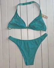 Playboy  Vintage Y2K Bikini Blue Size 8/L