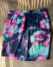 Kate Spade Pink Purple Barry Abstract Watercolor Tie Dye Pencil Skirt Size 14 XL