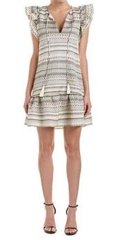 NWOT  Ruffle Sleeve Striped Shift Dress