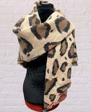 Vince Camuto NEW camel square scarf poncho animal print plaid