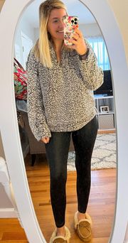 Gray Sherpa Pullover Sweater