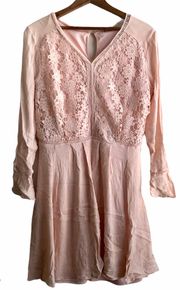 Blush Pink Lace Dress Size 10