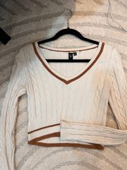 Cropped Knit Sweater