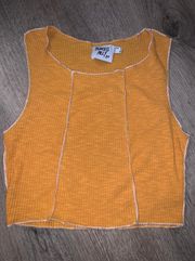 Women's Christa Tank Top Orange With White Seams