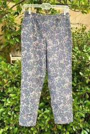 Piazza Sempione Grey/Charcoal Floral Audrey Pant- Size 4 (40) - NWT Retail $580