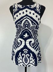 I.N.C. International Concepts Sequin Sleeveless Top Sz Small Women’s Blue White