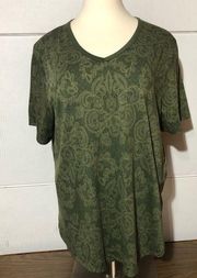 LuLaRoe ladies 3XL PULL OVER GREEN TEE.