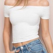 Brandy Melville Off The Shoulder White Shirt