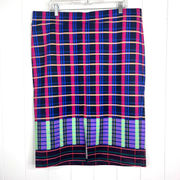 ELOQUII Plaid Midi Pencil Skirt SZ 18