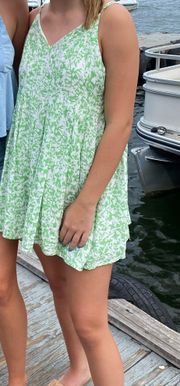 White And Green Romper