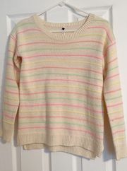 Boutique Colorful Stripe Sweater 