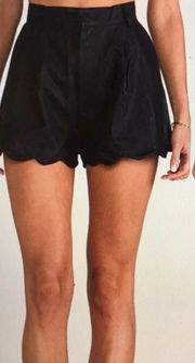 Faux Leather High Waisted Shorts Mink pink
