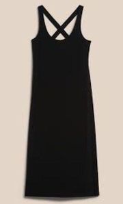 Black Open Back Knit Maxi Dress Size Large