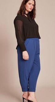 11 Honore Anastasia Tapered Pant Blue Size 18