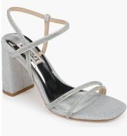 Badgley Mischka Collection Rebekah Block Heel Sandal in Silver