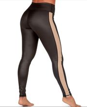 Corio Active Luxe Lavish Legging With Nude Stripe Black Size S