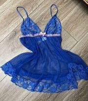 Frederick’s of Hollywood Blue Lace Slip