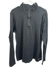 Brooks Women's Black  Long Sleeve Pullover 1/4 Zip Athletic Shirt Size XL runnin