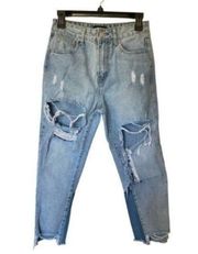 Momokrom Two Tone Distressed Skinny Jeans size 4