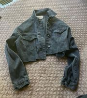 Black Cropped Denim Jacket