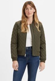 Diamond Quilted Bomber Jacket