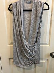 Draped wrap blouse