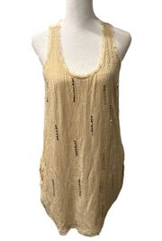 ASO Serena Van Der Woodsen Gossip Girl Madison Marcus Tank Blouse Beaded Silk