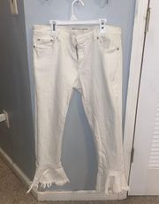 White Frayed Jeans