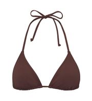 SIGNATURE SWIM TRIANGLE TOP Cocoa Medium NWT