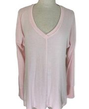 Gibson pink V-neck oversize sweater, New women's small lightweight long sleeve