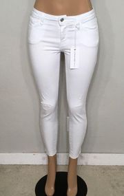 JUST BLACK released hem distressed white jeans.NWT