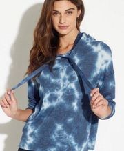 NWT For the Republic Blue Tye Dye Hoodie Small