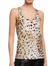 L'AGENCE Drew Print Stretch Jersey Tank Top