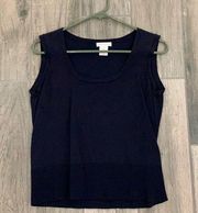 Dark navy knit tank top