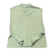 Ann Taylor Loft Sweater Vest Womens S Mint Green V Neck Knitted Sweater Vest