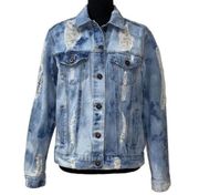 Highway Distressed Jeans Jacket(Size Small)
