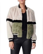 Ena Pelly Revolve Ruby Essential Faux Fur Bomber Jacket Sage Bone Women’s Size 4