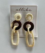 Ettika Earrings Womens Jewelry Gold Oval Circle Drop Link Revolve Statement