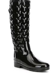 Tall Refined Gloss Quilted Rainboots