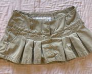 Vintage Low Waisted khaki mini skirt