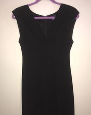 Chaps Dress Classic Little Black Dress LBD by Chaps, Sz 6 EUC V Neck Ruffles