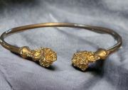 Vintage Egyptian head cuff bangle bracelet