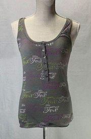 FOX Gray Tank Top Size Small